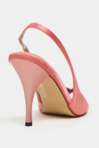 Nisantasi Shoes Roxy Salmon Satin Ankle Tied Toe Light Detailed Women Heels Shoes - Image 5
