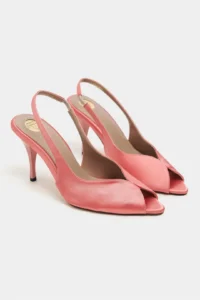 Nisantasi Shoes Roxy Salmon Satin Ankle Tied Toe Light Detailed Women Heels Shoes - Image 6