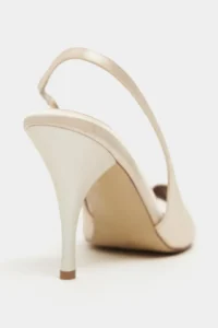 Nisantasi Shoes Roxy butter Satin Ankle Tied Toe Light Detailed Women Heels Shoes - Image 5