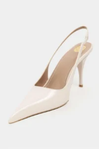 Nisantasi Shoes Mehru Beige Patent Belt Detailed Pointed toe Women Heels Shoes - Image 3