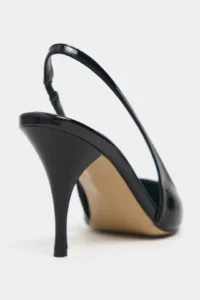 Nisantasi Shoes Mehru Black Patent Belt Detailed Pointed toe Women Heels Shoes - Image 5
