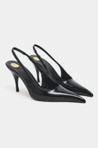 Nisantasi Shoes Mehru Black Patent Belt Detailed Pointed toe Women Heels Shoes - Image 6