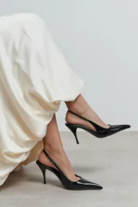 Nisantasi Shoes Mehru Black Patent Belt Detailed Pointed toe Women Heels Shoes - Image 7