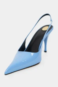 Nisantasi Shoes Mehru Blue Patent Belt Detailed Pointed toe Women Heels Shoes - Image 3