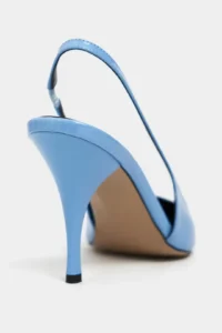 Nisantasi Shoes Mehru Blue Patent Belt Detailed Pointed toe Women Heels Shoes - Image 4