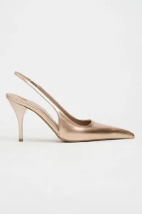 Nisantasi Shoes Mehru DORE Patent Belt Detailed Pointed toe Women Heels Shoes