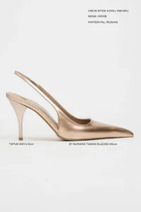 Nisantasi Shoes Mehru DORE Patent Belt Detailed Pointed toe Women Heels Shoes - Image 3