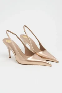 Nisantasi Shoes Mehru DORE Patent Belt Detailed Pointed toe Women Heels Shoes - Image 6