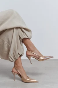 Nisantasi Shoes Mehru DORE Patent Belt Detailed Pointed toe Women Heels Shoes - Image 7