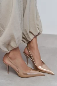 Nisantasi Shoes Mehru DORE Patent Belt Detailed Pointed toe Women Heels Shoes - Image 8