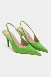 Nisantasi Shoes Mehru Green Patent Belt Detailed Pointed toe Women Heels Shoes - Image 6