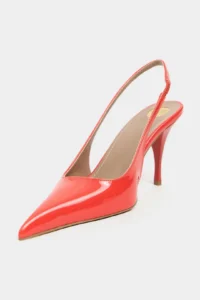 Nisantasi Shoes Mehru Orange Patent Belt Detailed Pointed toe Women Heels Shoes - Image 4