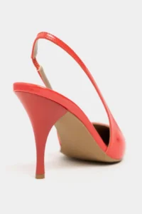 Nisantasi Shoes Mehru Orange Patent Belt Detailed Pointed toe Women Heels Shoes - Image 5