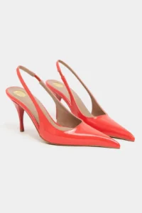 Nisantasi Shoes Mehru Orange Patent Belt Detailed Pointed toe Women Heels Shoes - Image 6