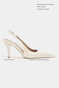 Nisantasi Shoes Mehru Pearl Patent Belt Detailed Pointed toe Women Heels Shoes - Image 3