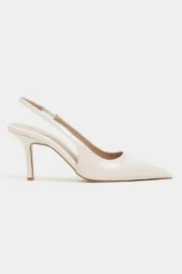 Nisantasi Shoes Parla Light BEIGE Patent Belt Detailed Pointed toe Women Heels Shoes