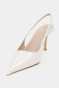Nisantasi Shoes Parla Light BEIGE Patent Belt Detailed Pointed toe Women Heels Shoes - Image 5