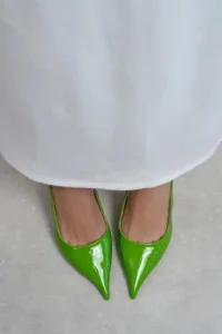 Nisantasi Shoes Parla Green Patent Belt Detailed Pointed toe Women Heels Shoes - Image 7