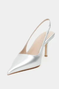 Nisantasi Shoes Parla Silver Patent Belt Detailed Pointed toe Women Heels Shoes - Image 3