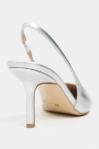 Nisantasi Shoes Parla Silver Patent Belt Detailed Pointed toe Women Heels Shoes - Image 4
