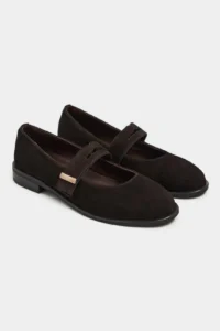 Nisantasi Shoes Merla DARK Brown Suede Drink-Outside Leather with buckle Women Flats Shoes - Image 5