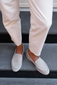 Nisantasi Shoes Vayne Beige GENUINE Leather Flat Sole Women Flats - Image 3