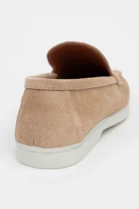 Nisantasi Shoes Vayne Nude GENUINE Leather Flat Sole Women Flats - Image 10