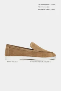 Nisantasi Shoes Vayne ROME BEIGE GENUINE Leather Flat Sole Women Flats - Image 2