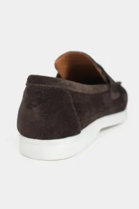 Nisantasi Shoes Warner DARK COFFEE GENUINE Leather Tassel Detailed  Flat Sole Women Flats - Image 4