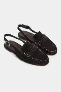 Nisantasi Shoes Velvet DARK Brown Suede Belt Detailed Flat Sole Women Loafer Sandals - Image 4