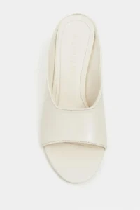 Nisantasi Shoes Allison BEIGE RUSTIC Patterned Wedge Heels Women Slippers - Image 3