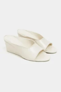 Nisantasi Shoes Allison BEIGE RUSTIC Patterned Wedge Heels Women Slippers - Image 5