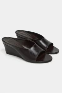 Nisantasi Shoes Allison Brown RUSTIC Patterned Wedge Heels Women Slippers - Image 6