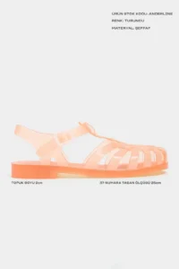 Nisantasi Shoes  Transparent Orange Belt Detailed Women Sandals - Image 2