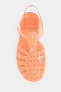 Nisantasi Shoes  Transparent Orange Belt Detailed Women Sandals - Image 3