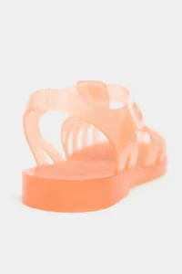 Nisantasi Shoes  Transparent Orange Belt Detailed Women Sandals - Image 4