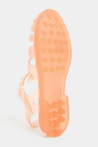 Nisantasi Shoes  Transparent Orange Belt Detailed Women Sandals - Image 6