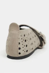 Nisantasi Shoes Patter BEIGE Suede Studded GENUINE Leather Hair Clip Detailed Flat Sole Women Flats - Image 5