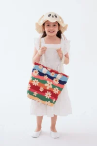 MENUSE ÇANTA Girls' Beach Bag, Printed Kids Beach Bag
