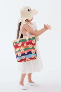 MENUSE ÇANTA Girls' Beach Bag, Printed Kids Beach Bag - Image 2