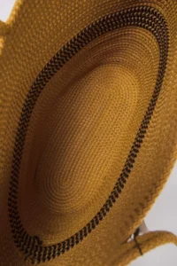 SHOES Camel Color Bloklu with cover Wicker Women Medium Size Shoulder Bag - Image 5