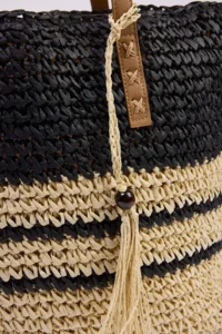 SHOES Multi Colorful Wicker Hand Knitted Maxi Size Women Shoulder Bag - Image 5