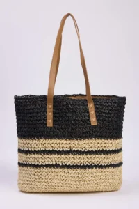 SHOES Multi Colorful Wicker Hand Knitted Maxi Size Women Shoulder Bag - Image 6