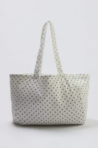 SHOES WHITE Polka Dot Women Maksi Size DENIM Shoulder Bag - Image 3