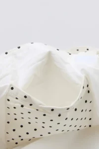 SHOES WHITE Polka Dot Women Maksi Size DENIM Shoulder Bag - Image 6