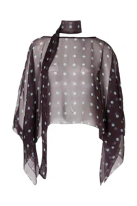 Trendyol Curve Brown-Multicolored Siphon Weaving Plus Size Blouse - Image 5