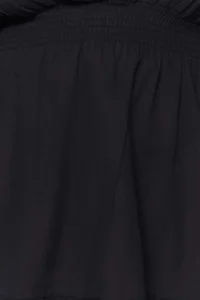 Trendyol Curve Black Double breasted Yaka Ruffled Skirt Weaving Plus Size Beach Dress - Image 4