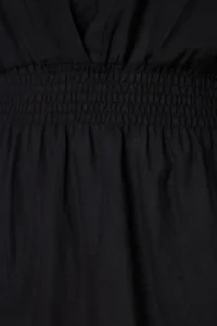 Trendyol Curve Black Double breasted Yaka Ruffled Skirt Weaving Plus Size Beach Dress - Image 7