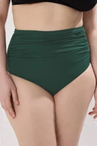 Trendyol Curve Green High Waist Corseted Shirring Detailed Shaping Plus Size Bikini Bottom - Image 4