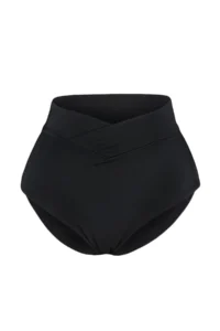 Trendyol Curve Black High Waist Verev Detailed Plus Size Bikini Bottom - Image 7